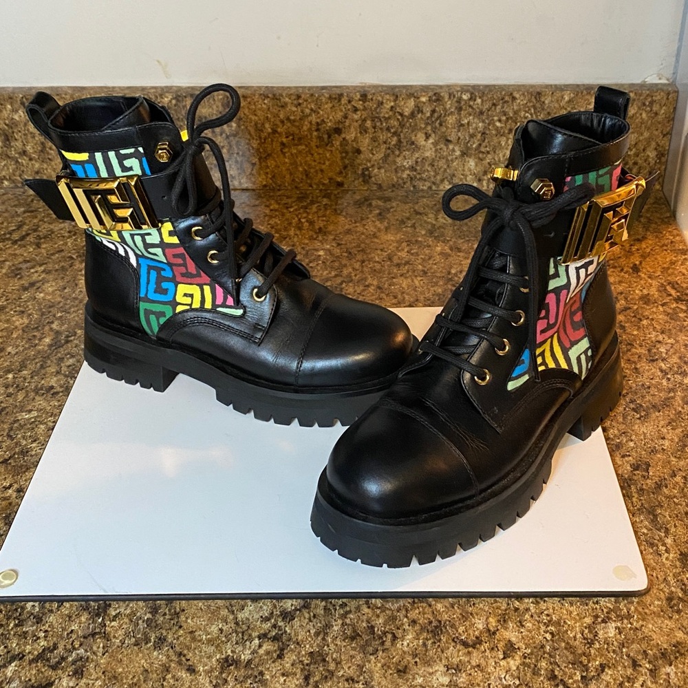 Balmain Charlie leather Combat boots - Picture 4 of 15